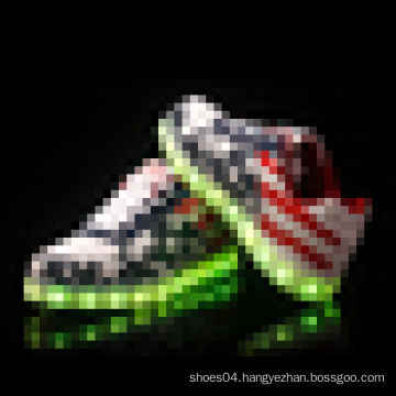 Youth Flag pattern USB Charging led light shoes led shoes 2016